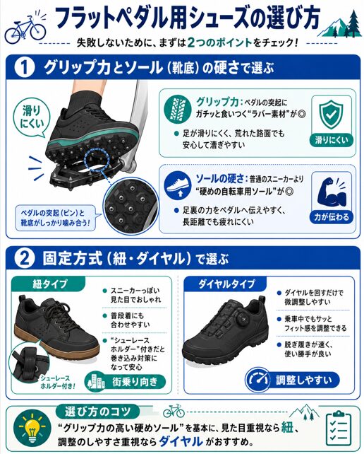 フラットペダル シューズ おすすめ